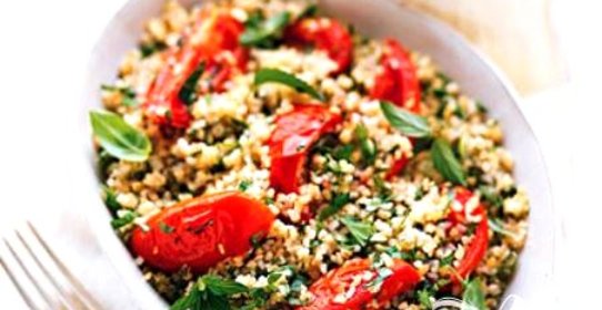 Табули с жареными помидорами