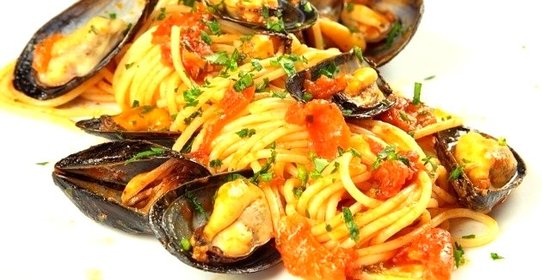 Спагетти с мидиями