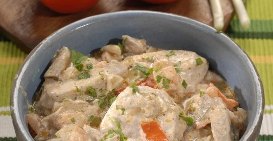 Жареная свинина с грибами