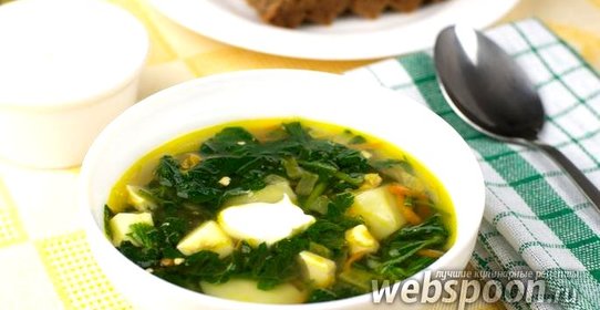 Зелёный борщ с крапивой