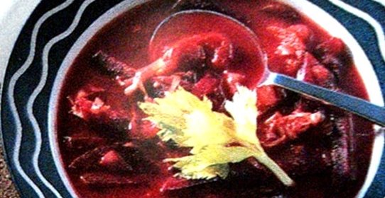 Постный борщ с фасолью