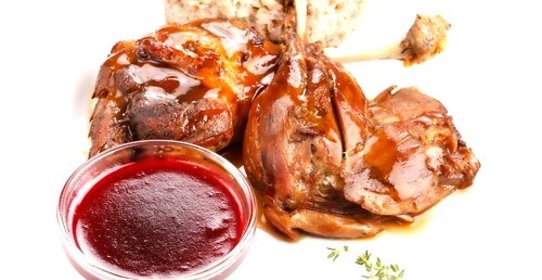 Малиновый соус с красным вином для птицы