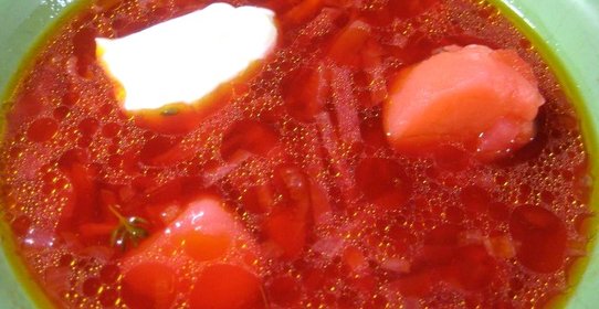 Борщ с лимоном и чабрецом