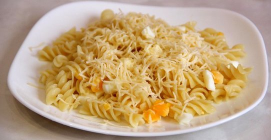 Макароны с яйцом