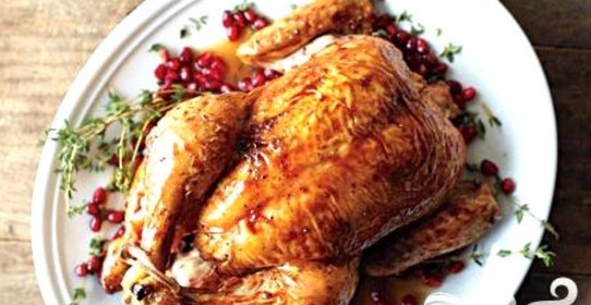 Жареная курица с гранатом