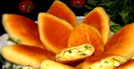 Пирожки с зеленым луком