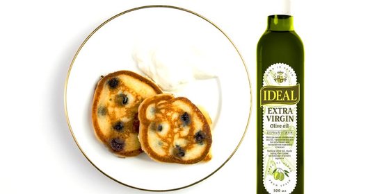 Оладьи с голубикой