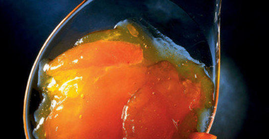 Быстрое варенье из красных грейпфрутов со свежей мятой