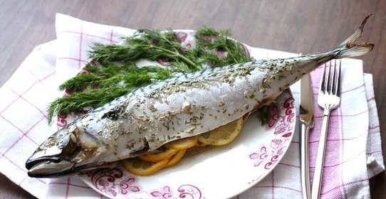 Скумбрия запеченная в микроволновке