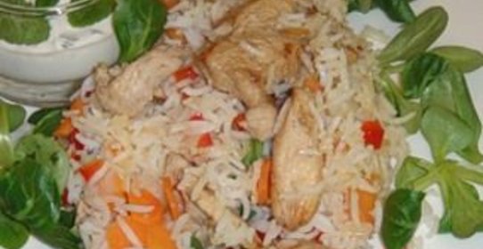 Цыпленок с рисом и йогуртом