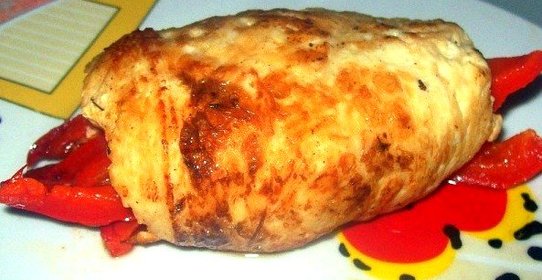 Рулеты из курицы со сладким перцем