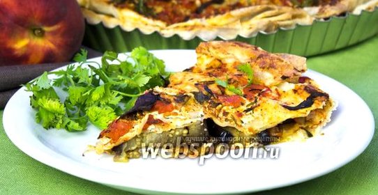 Слоёный пирог из лаваша с баклажанами