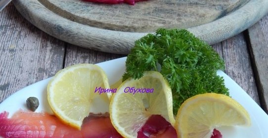 Свекольный гравлакс, или лосось малосольный