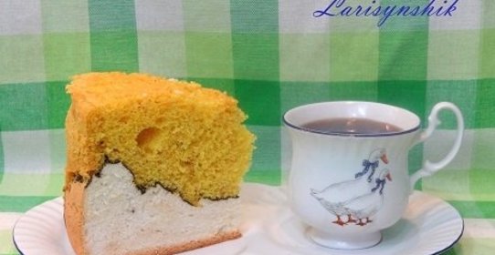 Бисквит двухцветный в мультиварке