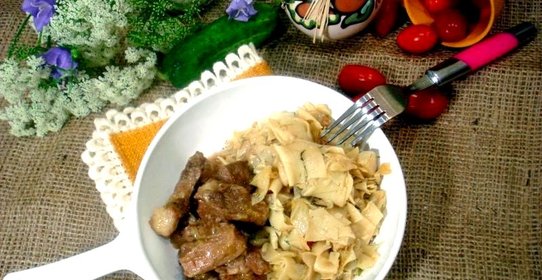 Лазанки с капустой и мясом