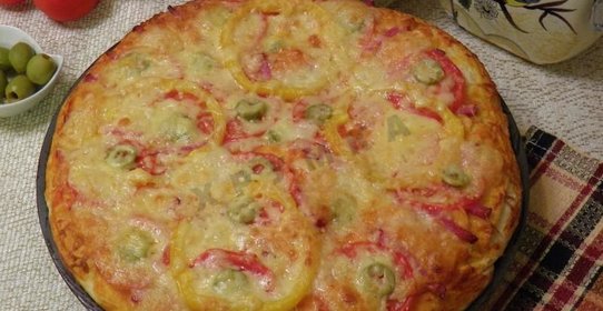 Американская пицца на толстом тесте