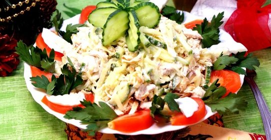 Салат с блинчиками «Новогодняя мелодия»