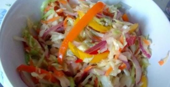 Капуста маринованная с болгарским перцем