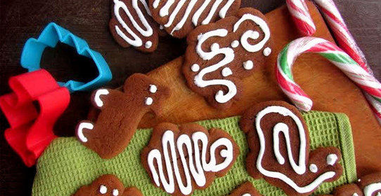 Рождественское печенье с глазурью