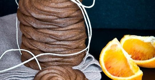 Песочное печенье: какао+апельсин