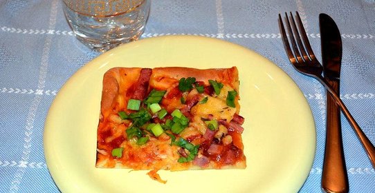 Пицца на сдобном тесте