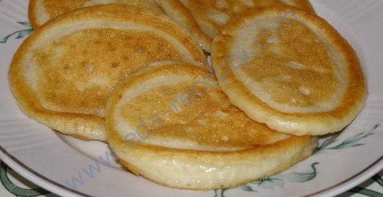 Пышные оладьи без яиц