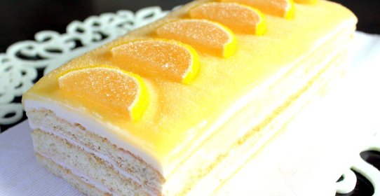 Лимонно-творожный торт