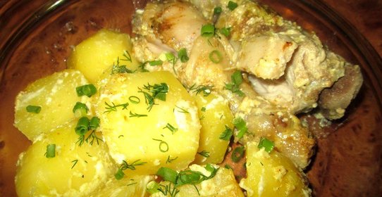 Курица с картофелем запеченные в кулинарном рукаве