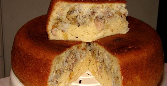 Рыбный пирог в мультиварке