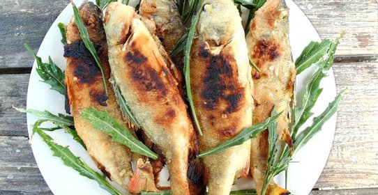 Рыба жареная с травами