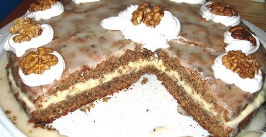 Пражский ореховый торт