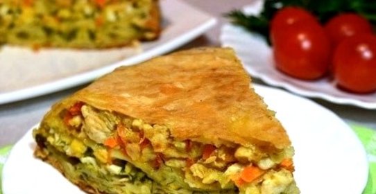Пирожки из лаваша с курицей