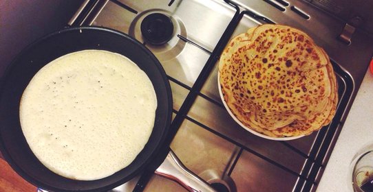 Блины на кефире с содой