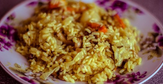 Постный грибной плов