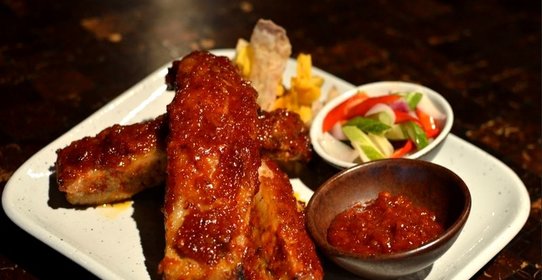 Жареные ребрышки на сковороде