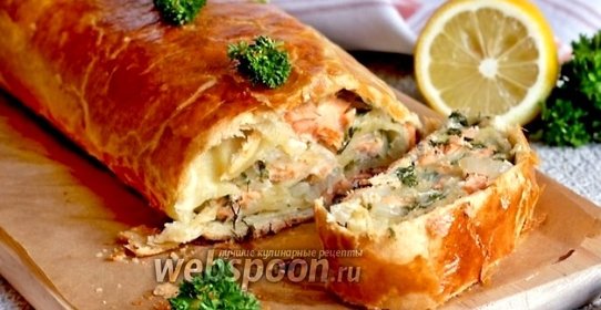 Рулет с сёмгой и зеленью