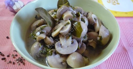 Маринованные шампиньоны (быстрый способ)