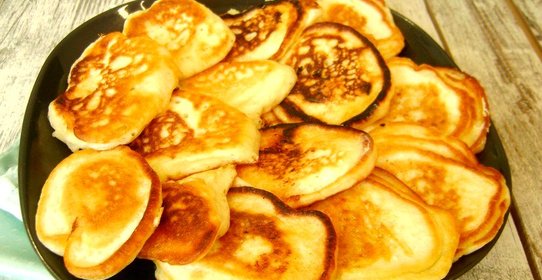 Оладьи с начинкой из вареной сгущенки