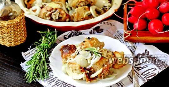 Курица запечённая с хлебом