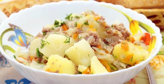 Картофель с фаршем
