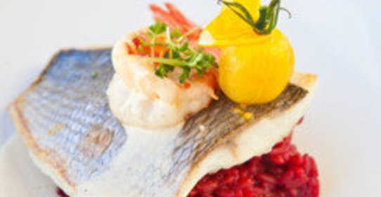 Дорада со свекольным ризотто от максима копылова