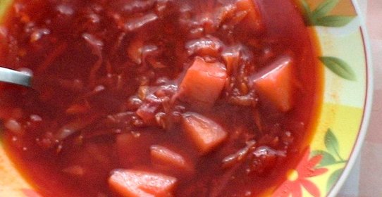 Постный борщ