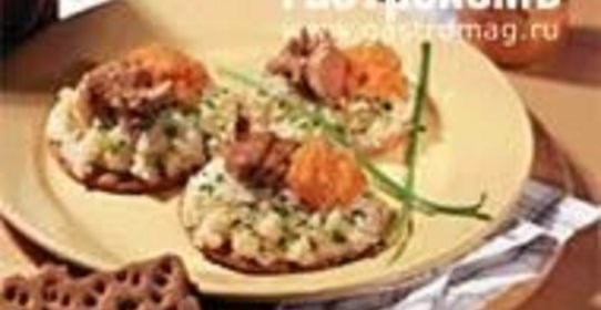 Хлебцы с печенью трески и икрой