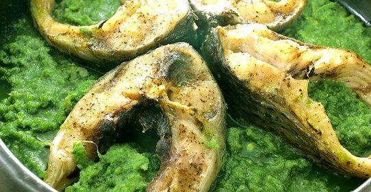 Рыба в овощном пюре