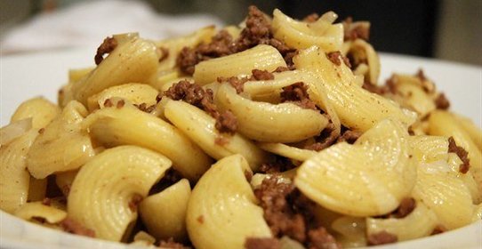 Макароны по‑флотски со сметаной