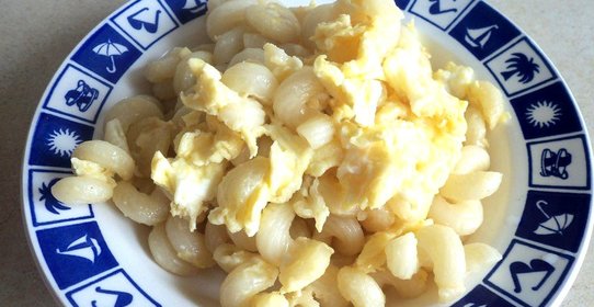 Макароны обжаренные с яйцами