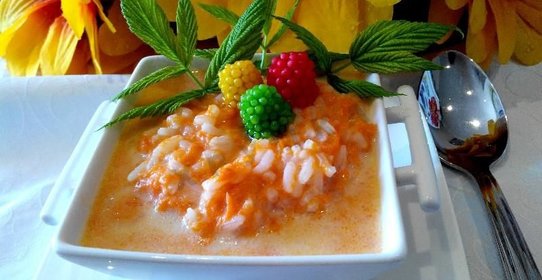 Рисовая каша с тыквой в мультиварке