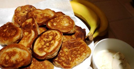 оладьи с бананом и корицей