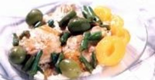 Пряная курица с абрикосами