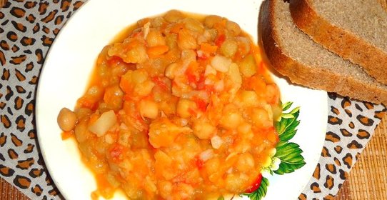 Овощное рагу с нутом